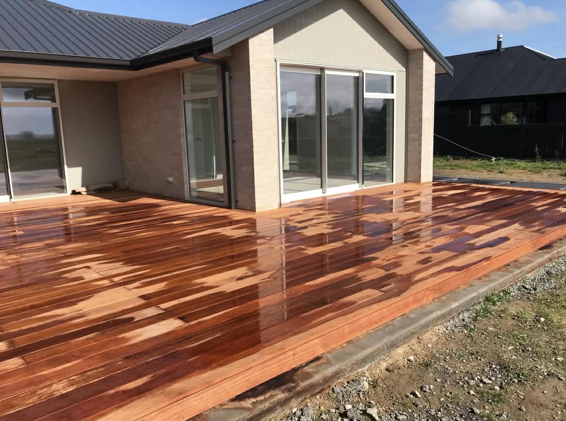 Completed kwila deck